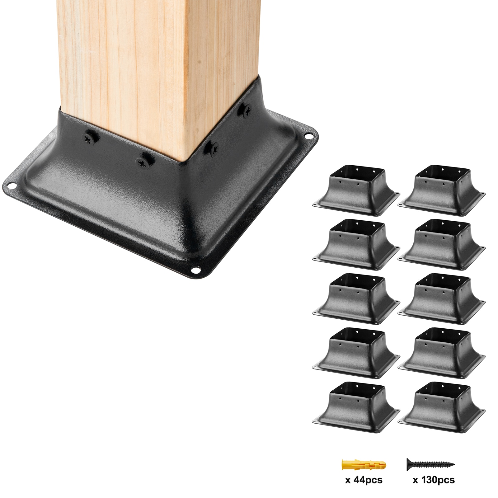 Heavy Duty Post Base 4x4 Bracket For Deck Railing Support 10pcs_voghion.com